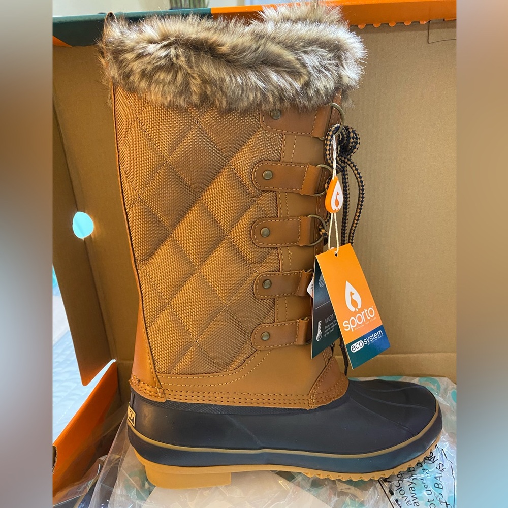 Sporto Brown and Black Winter Boots